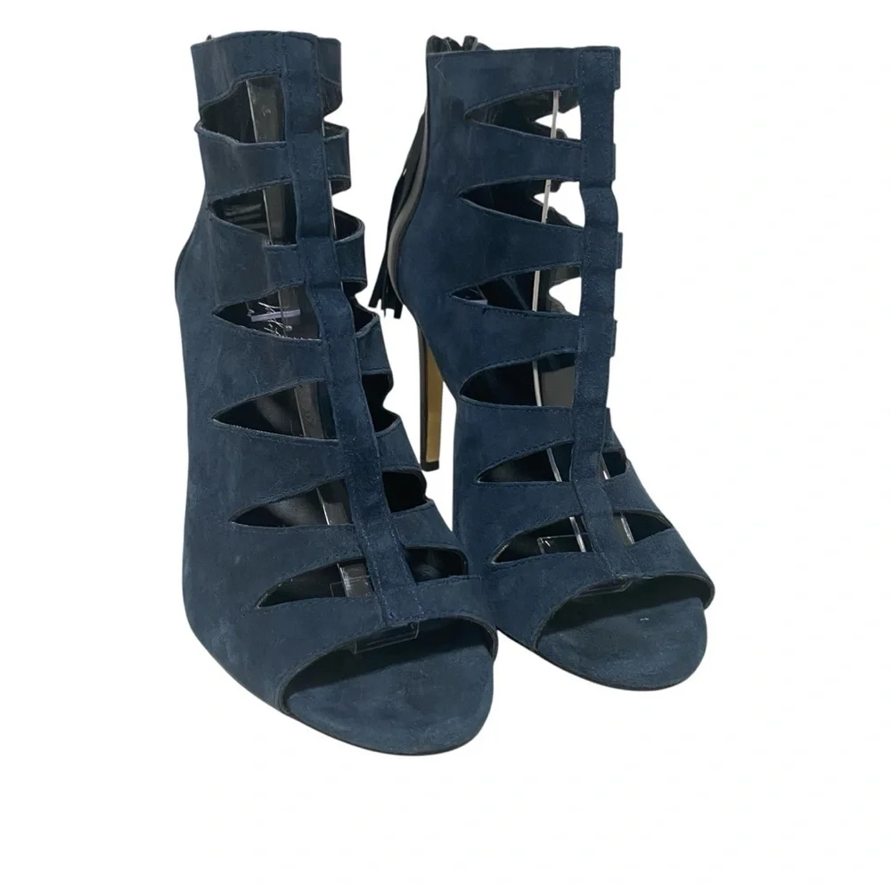 Lord & Taylor Florynce Blue Suede Heeled Gladiator - 7.5 - China